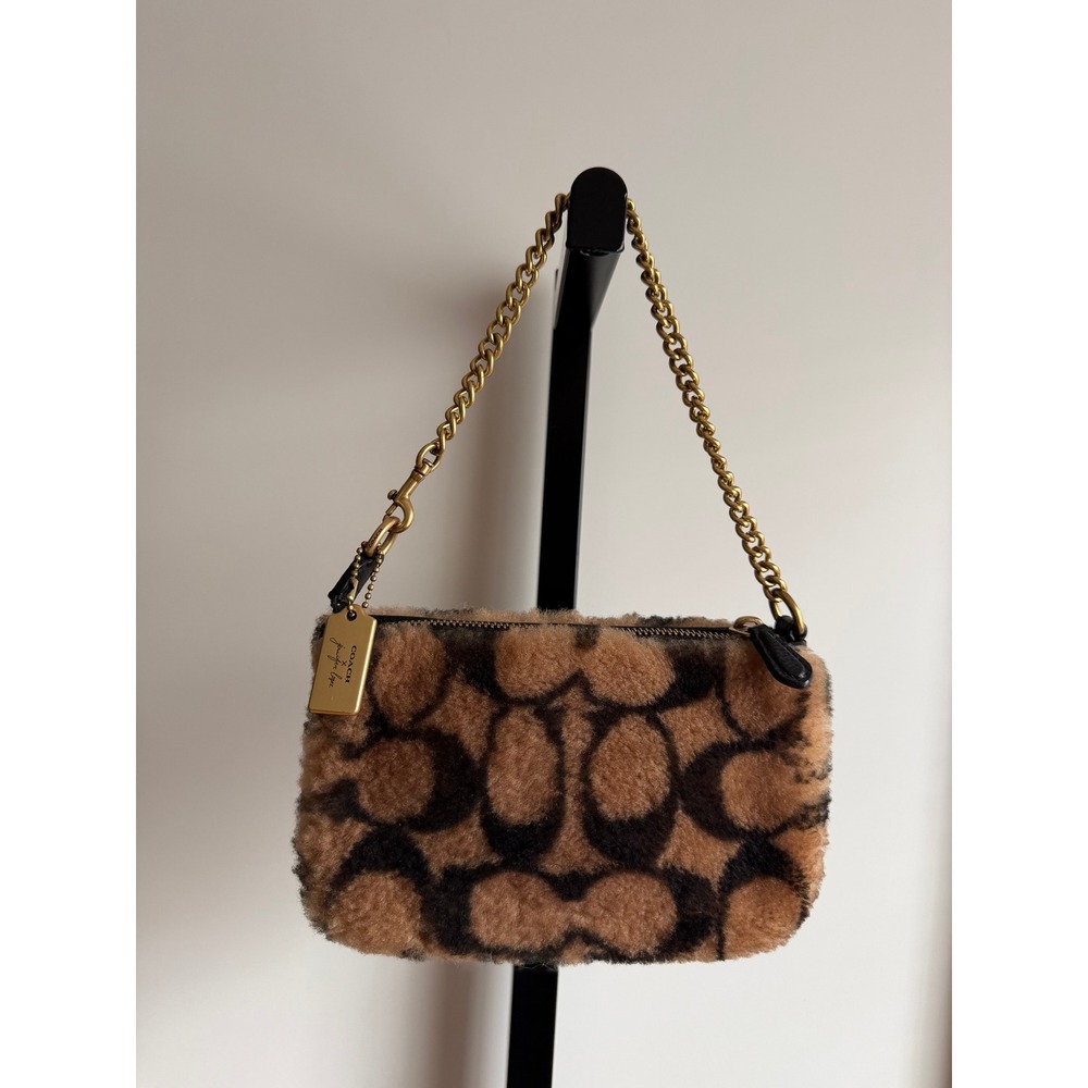 Coach x Jennifer Lopez Shearling Shoulder Bag – Brown